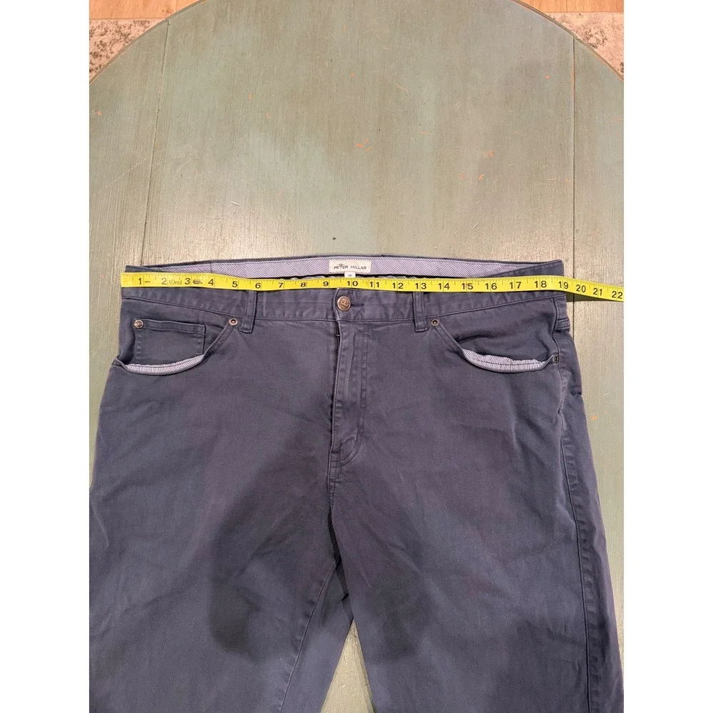 Peter Millar Crown Mens Blue 5-Pocket Pants Straight Leg Cotton Modal 38 ME0B39